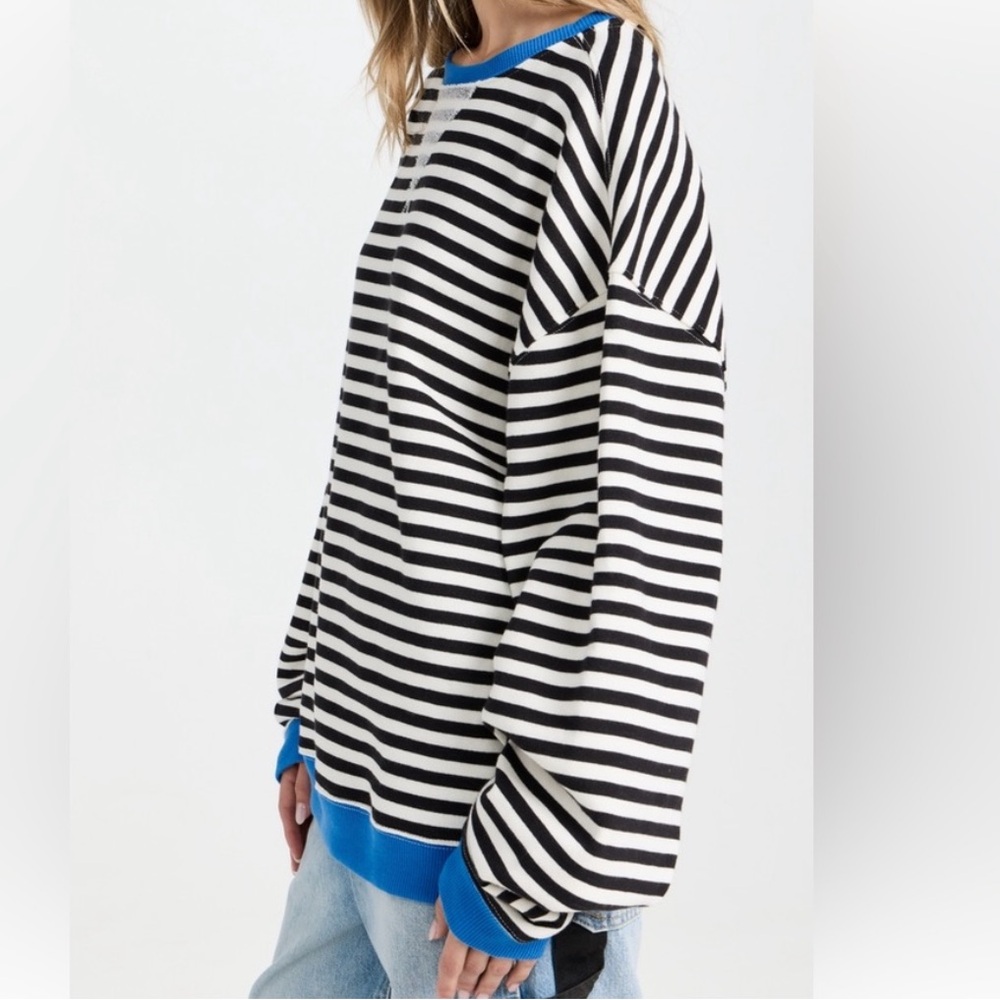 We The Free Classic Stripe Sweatshirt XS - Picture 3 of 8